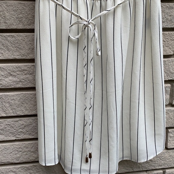 Ci Sono Striped Shirt Dress Off white/Navy S - Picture 2 of 9
